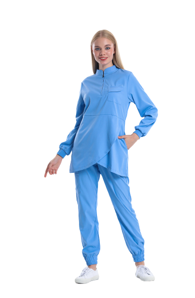 Dynamic Jasmine - Kadın Likralı Scrubs Üniforma Takımı Tesettür