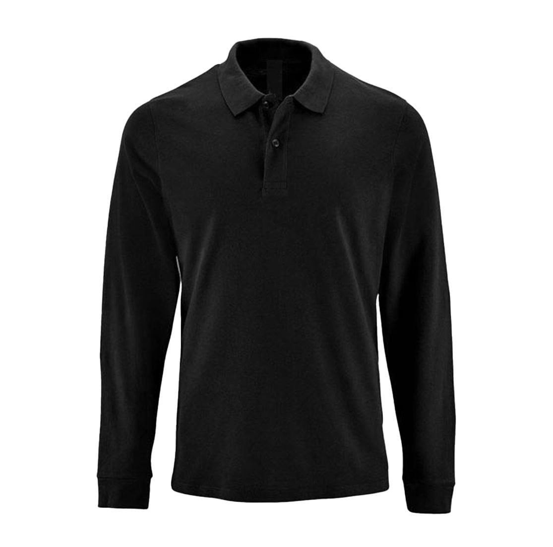 Unisex Polo Yaka Tişört Uzun Kol - %100 Pamuklu İş Tişörtü - Görsel 3