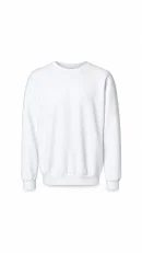 Sweatshirt Unisex %100 Pamuk - Beyaz